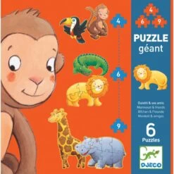 6 Puzzles 2 Ans Ouistiti Et Ses Amis Djeco