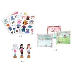 Collages Enfant Little Dressing Djeco -Le Monde Heureux De Djeco Collages enfant Little dressing Djeco 2