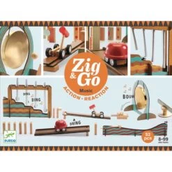 Construction De Parcours Zig & Go Music 52 Pcs Djeco -Le Monde Heureux De Djeco Construction de parcours Zig Go Music 52 pcs Djeco 3