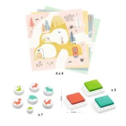 Djeco Coffret De Tampons - En Visite 8 Djeco Coffret De Tampons - En Visite -Le Monde Heureux De Djeco coffret de tampons en visite 2