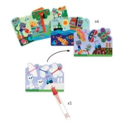 Djeco Coloriage à L'eau - Caché Dans Le Jardin -Le Monde Heureux De Djeco coloriage a l eau cache dans le jardin 2