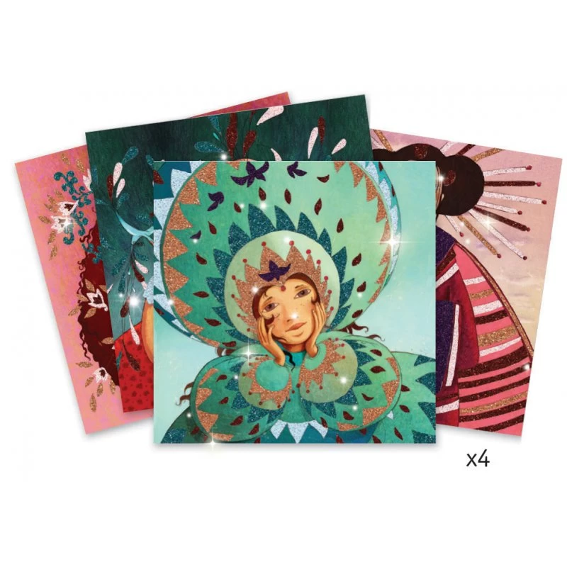 Djeco D'ors Et De Soies - Tableaux à Pailleter 4 Djeco D'ors Et De Soies - Tableaux à Pailleter – Image 2