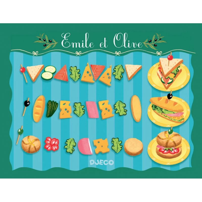 Djeco Dinette En Bois Sandwichs Emile & Olive 4 Djeco Dinette En Bois Sandwichs Emile & Olive – Image 2