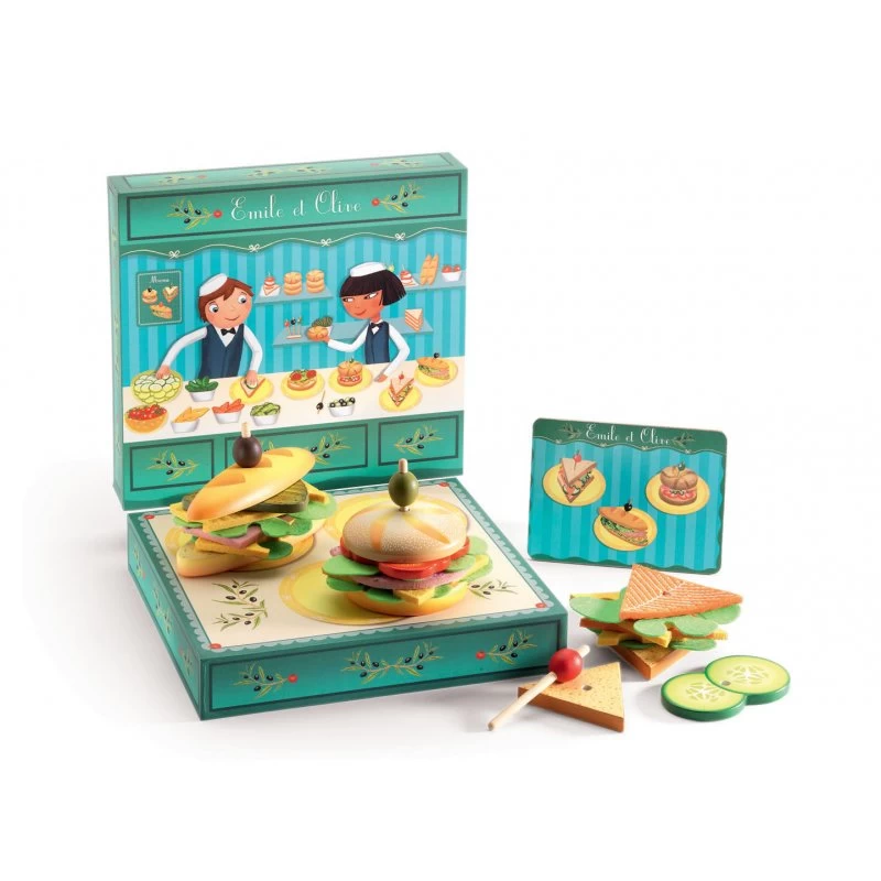 Djeco Dinette En Bois Sandwichs Emile & Olive 3 Djeco Dinette En Bois Sandwichs Emile & Olive