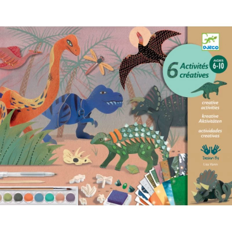 Djeco Le Monde Des Dinosaures - Coffret Multi-activités 3 Djeco Le Monde Des Dinosaures - Coffret Multi-activités