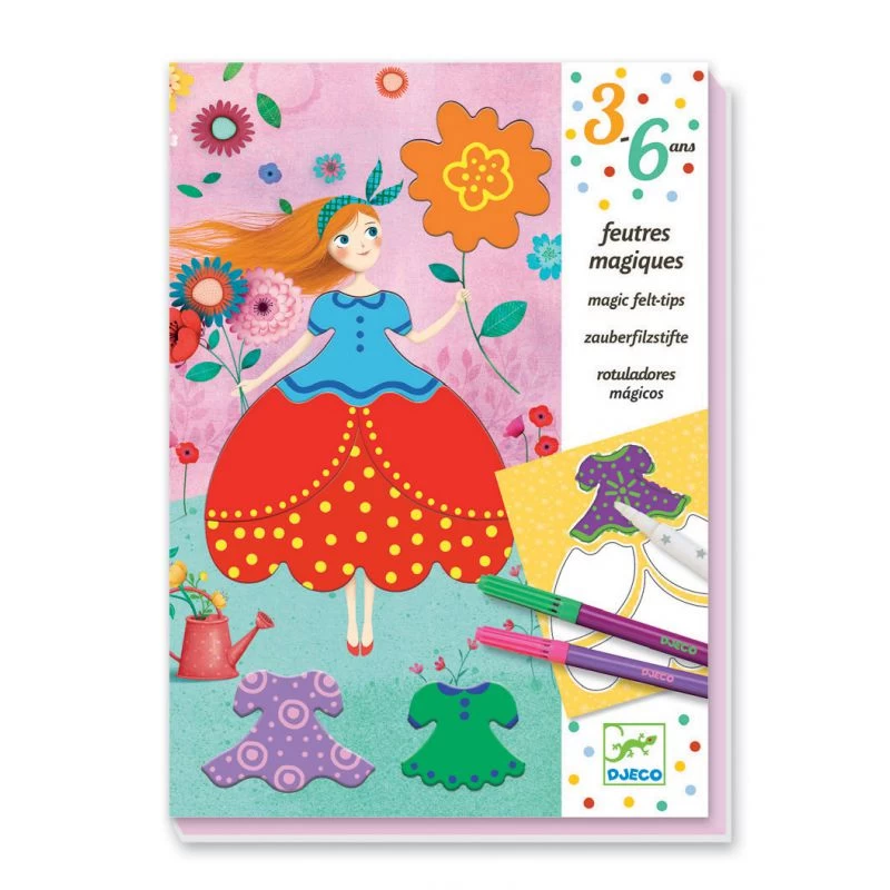 Djeco Les Jolies Robes De Marie - Feutres Magiques 3 Djeco Les Jolies Robes De Marie - Feutres Magiques