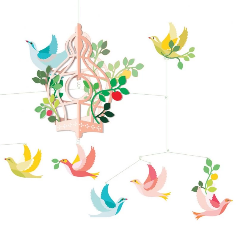 Djeco Mobile Cage Aux Oiseaux 3 Djeco Mobile Cage Aux Oiseaux