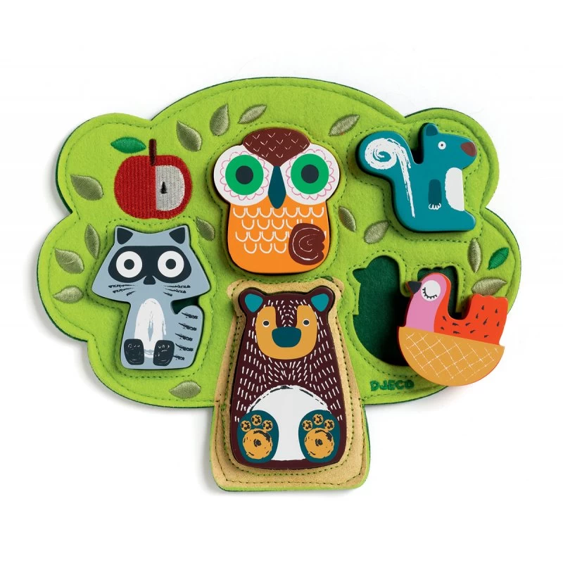 Oski - Puzzle Djeco Bois Et Feutrine 3 Oski - Puzzle Djeco Bois Et Feutrine