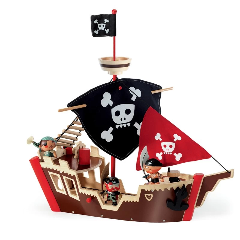 Djeco Pack Bateau Pirate Arty Toys Avec Figurines 4 Djeco Pack Bateau Pirate Arty Toys Avec Figurines – Image 2