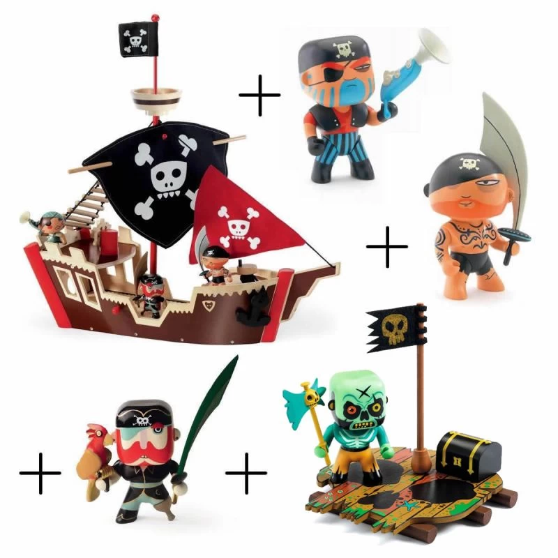 Djeco Pack Bateau Pirate Arty Toys Avec Figurines 3 Djeco Pack Bateau Pirate Arty Toys Avec Figurines