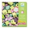Djeco 450 Perles En Bois : Feuilles Et Fleurs
