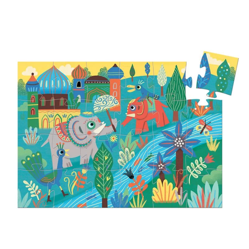 Puzzle 3 Ans Haathee, éléphant D'Asie Djeco 24 Pièces 4 Puzzle 3 Ans Haathee, éléphant D'Asie Djeco 24 Pièces – Image 2