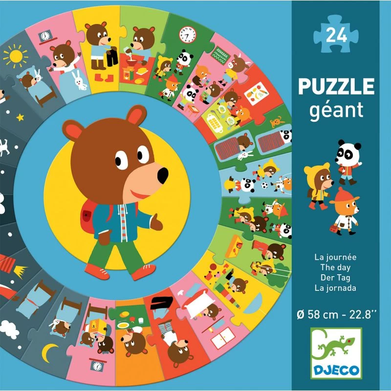 Puzzle Géant La Journée 24 Pièces - Djeco 3 Puzzle Géant La Journée 24 Pièces - Djeco