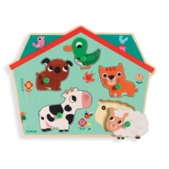 Djeco Puzzle Sonore Animaux De La Ferme Ouaf Woof