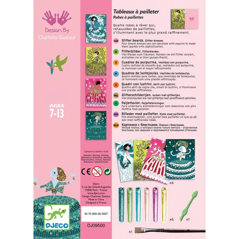 Djeco Robes à Paillettes - Tableaux à Pailleter 5 Djeco Robes à Paillettes - Tableaux à Pailleter – Image 3