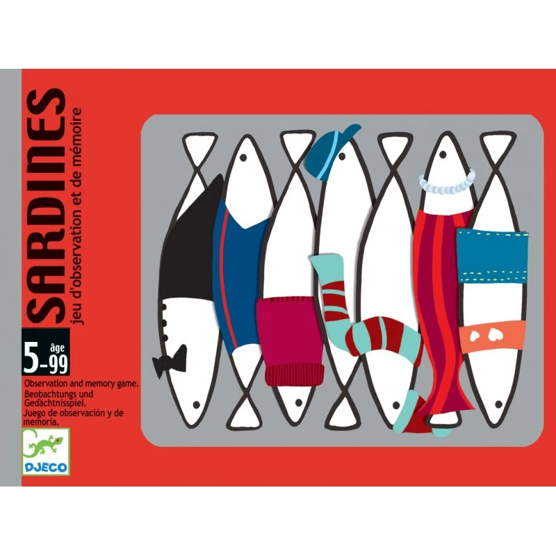 Sardines - Jeu De Mémoire Djeco 3 Sardines - Jeu De Mémoire Djeco