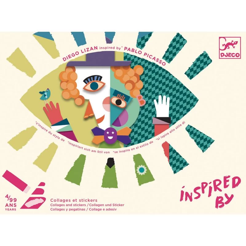 Têtes Au Carré Collage Collection Inspired By - Djeco 3 Têtes Au Carré Collage Collection Inspired By - Djeco