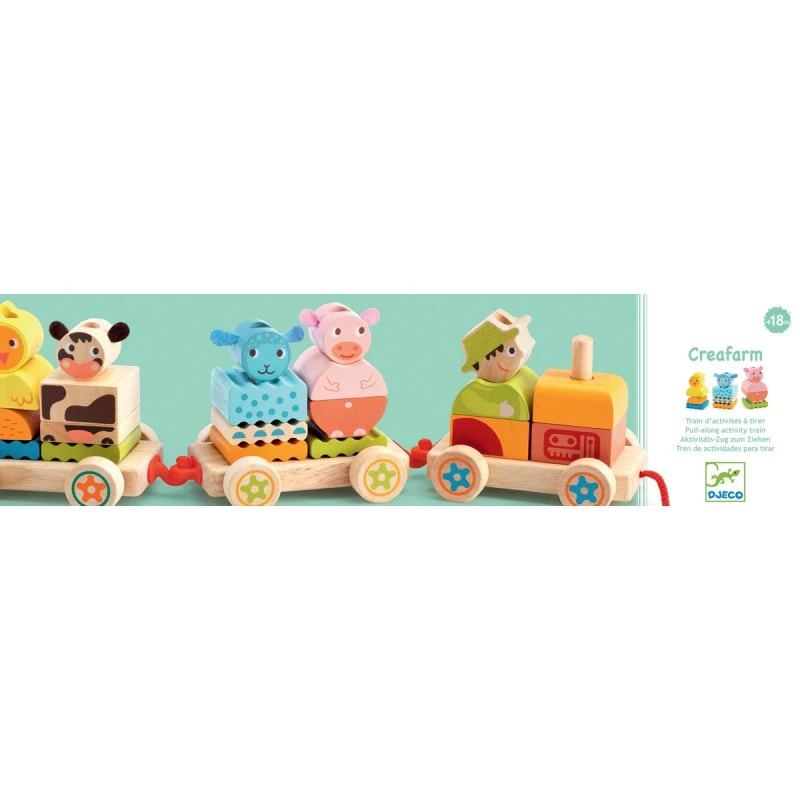 Djeco Jouet à Tirer En Bois Créaferme 4 Djeco Jouet à Tirer En Bois Créaferme – Image 2