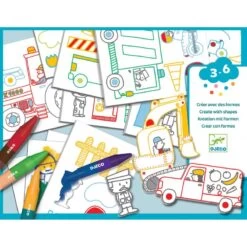 Djeco Un Monde à Créer, Voitures - Pochoirs, Coloriages Et Collages 7 Djeco Un Monde à Créer, Voitures - Pochoirs, Coloriages Et Collages -Le Monde Heureux De Djeco un monde a creer voitures 2